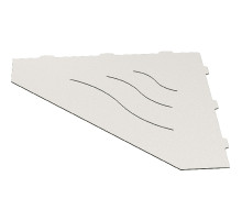 Металлическая полка RGW MT-03W 49279903-01 угловая Белая