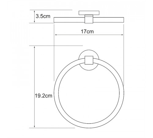 Кольцо для полотенец WasserKRAFT Rhein K-6260 Хром