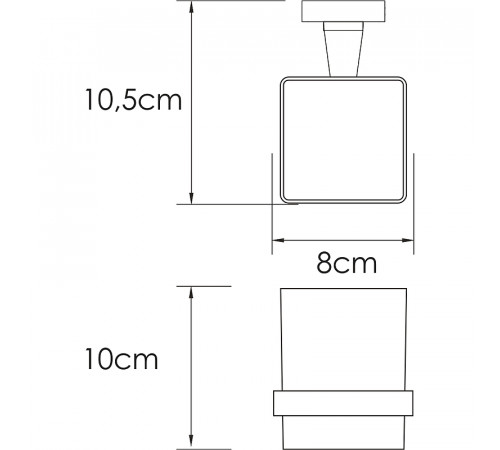 Стакан для зубных щеток WasserKRAFT Rhin K-8728 Хром