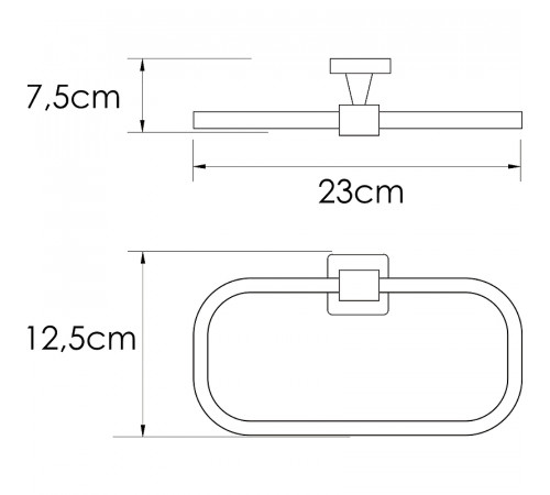 Кольцо для полотенец WasserKRAFT Rhin K-8760 Хром