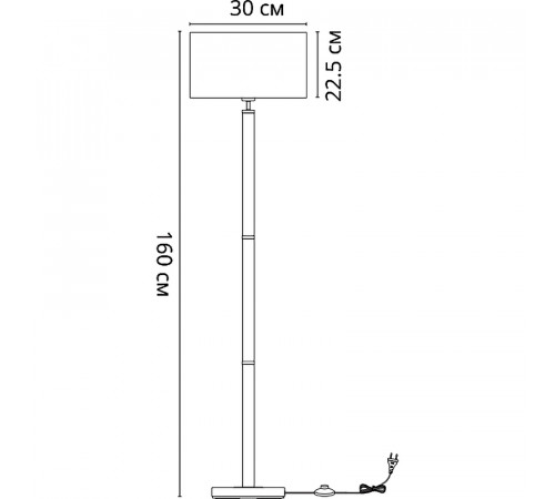 Торшер Artelamp Robert A5029PN-1SS Белый Черный Сталь