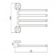 Полотенцедержатель Ростовская Мануфактура Сантехники A1026 поворотный Хром