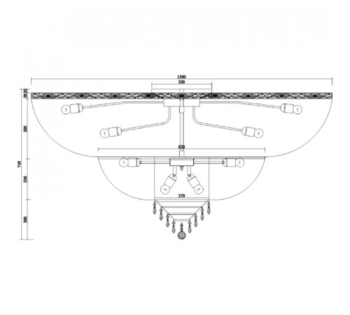 Люстра Maytoni Royal Classic Palace DIA890-CL-34-G Прозрачная Золото Антик