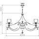 Люстра Maytoni Royal Classic Soffia RC093-PL-08-R Бежевая Бронза