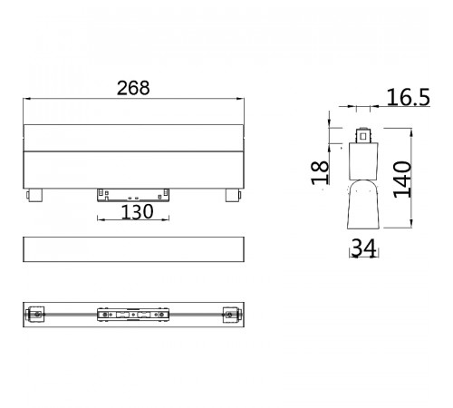 Трековый светильник Maytoni Magnetic track system Basis TR013-2-20W4K-W Белый