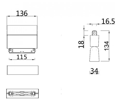 Трековый светильник Maytoni Magnetic track system Basis TR013-2-10W3K-W Белый