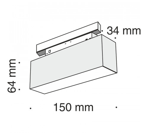 Трековый светильник Maytoni Magnetic track system Basis TR012-2-7W4K-B Черный