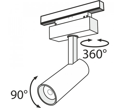 Трековый светильник Maytoni Magnetic track system Focus LED TR019-2-10W3K-B Черный