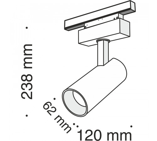 Трековый светильник Maytoni Magnetic track system Focus LED TR019-2-15W4K-B Черный