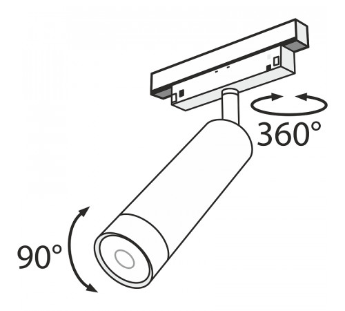 Трековый светильник Maytoni Magnetic track system Focus LED TR019-2-7W4K-B Черный