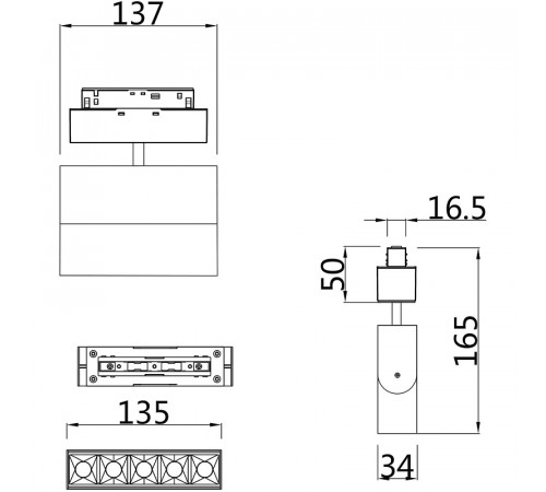 Трековый светильник Maytoni Magnetic track system Points TR015-2-10W4K-B Черный