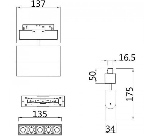 Трековый светильник Maytoni Magnetic track system Points TR015-2-10W4K-W Белый