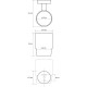 Стакан для зубных щеток Bemeta Sablo 160110012 Золото матовое