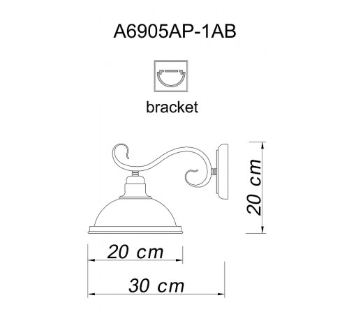 Настенный светильник Artelamp Safari A6905AP-1AB Бежевый Античная бронза