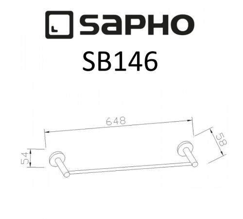 Полотенцедержатель Sapho Samba SB146 Хром