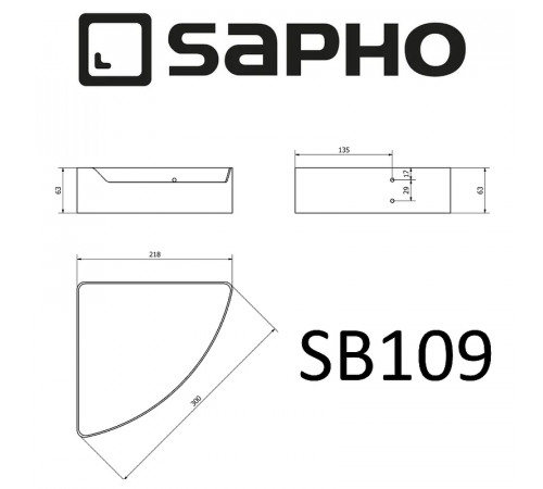 Полка-корзина Sapho Samba SB109 угловая Хром