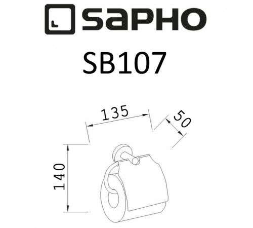 Держатель туалетной бумаги Sapho Samba SB107 с крышкой Хром