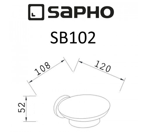 Мыльница Sapho Samba SB102 Хром