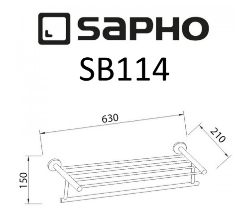 Полка для полотенец Sapho Samba SB114 Хром