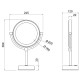 Косметическое зеркало Timo Saona 13276/03 с увеличением с подсветкой Черное