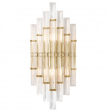 Настенный светильник Crystal Lux Saragosa AP2 Brass Transparente Прозрачный Латунь