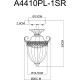 Люстра Artelamp Schelenberg A4410PL-1SR Прозрачная Латунь матовая