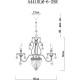 Люстра Artelamp Schelenberg A4410LM-6-2SR Прозрачная Латунь матовая