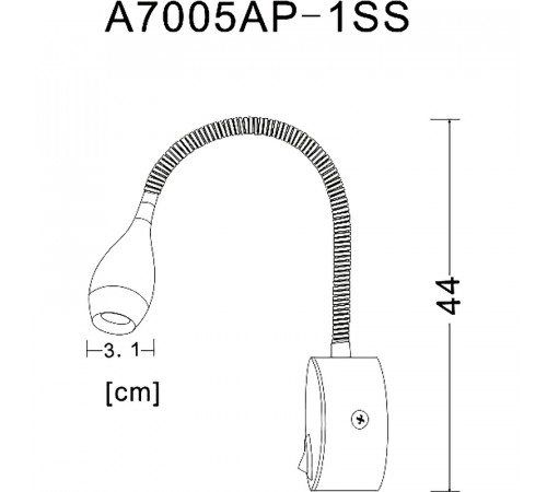 Настенный светильник Artelamp Scorcio A7005AP-1SS Сталь