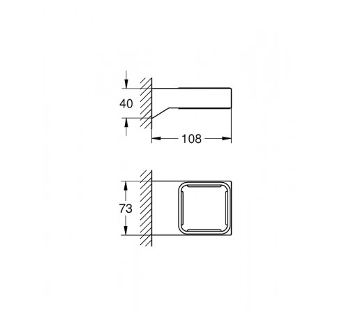 Держатель Grohe Selection Cube 40865000 Хром