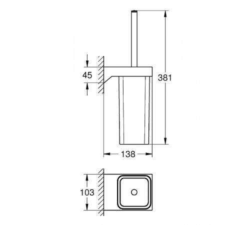 Ершик для унитаза Grohe Selection Cube 40857000 Хром