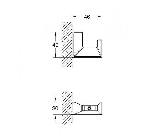 Крючок Grohe Selection Cube 40782000 Хром