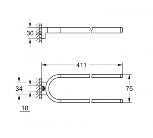 Полотенцедержатель Grohe Selection 41059GN0 двойной Холодный рассвет матовый