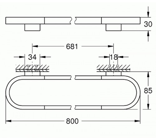 Полотенцедержатель Grohe Selection 41058GN0 Холодный рассвет матовый