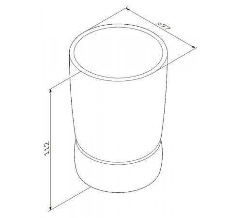 Стакан для зубных щеток AM.PM Sensation A3031300 хром/матовое стекло