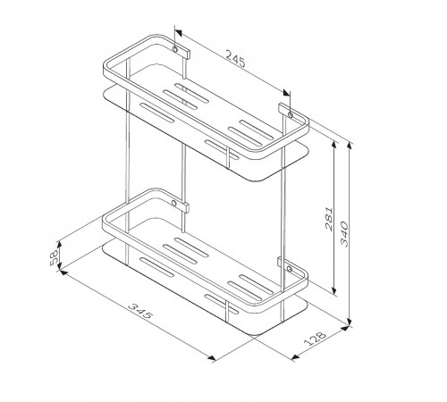 Полка корзина AM.PM Sense L A7453200 Хром