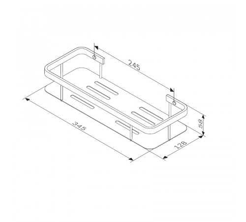 Полка корзина AM.PM Sense L A7453222 Черная матовая