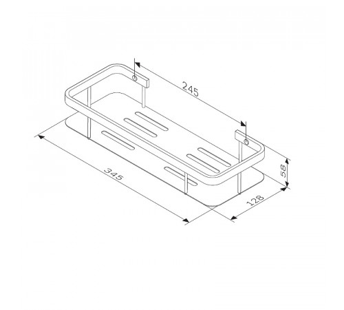 Полка корзина AM.PM Sense L A7453100 Хром