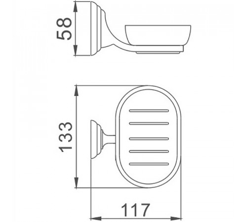 Мыльница Haiba HB1502 Хром