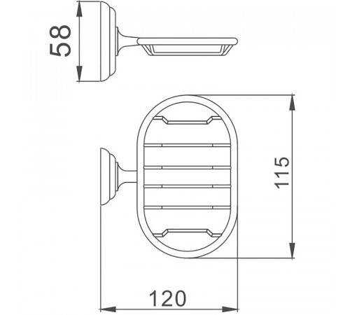 Мыльница Haiba HB1502-1 Хром