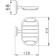 Мыльница Haiba HB1502-1 Хром