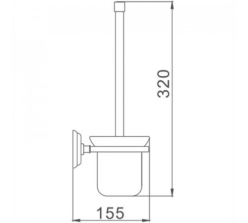 Ершик для унитаза Haiba HB1510 Хром