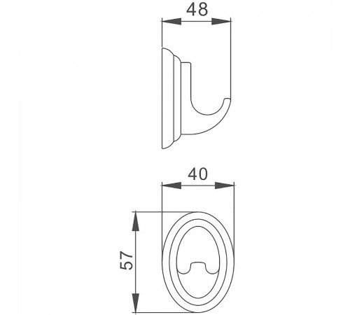 Крючок Haiba HB1505-1 Хром