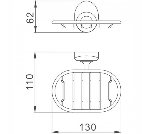 Мыльница Haiba HB1602-1 Хром