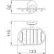 Мыльница Haiba HB1602-1 Хром