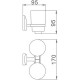 Стакан для зубных щеток Haiba HB1608 двойной Хром