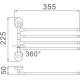 Полотенцедержатель Haiba HB1614 поворотный Хром