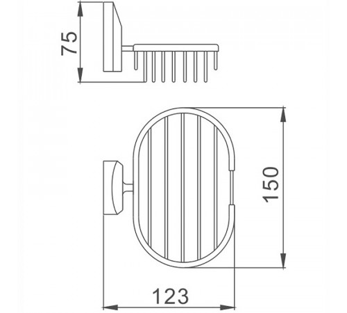 Мыльница Haiba HB1602-2 Хром