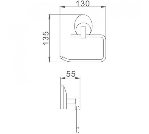 Держатель туалетной бумаги Haiba HB1603-3 Хром