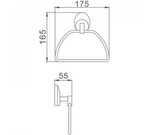 Кольцо для полотенец Haiba HB1604-2 Хром