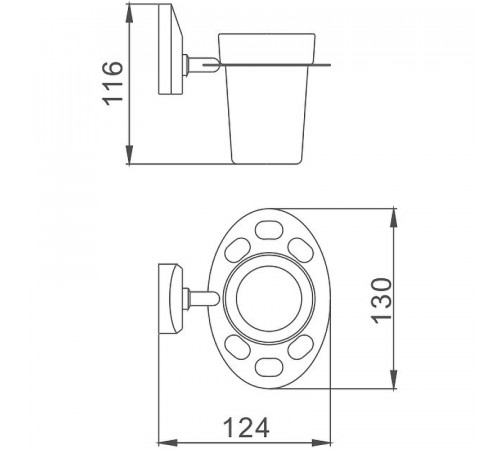 Держатель для зубных щеток Haiba HB1606-1 Хром